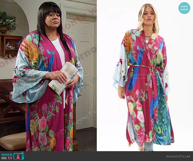 Aratta Marie Antoinette Kimono worn by Whitley (Kim Coles) on Days of our Lives