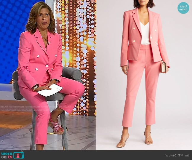 Argent Crossover Blazer and Trousers worn by Hoda Kotb on Today