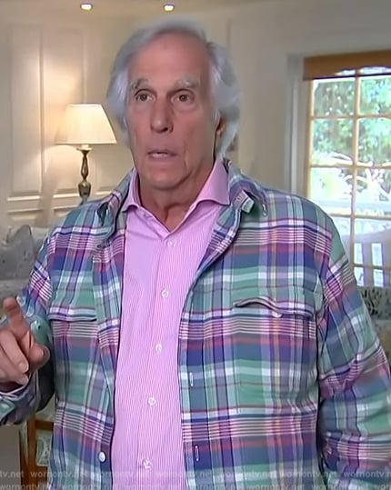 Henry Winkler’s plaid shirt on Access Hollywood