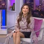 Ashley Park’s brown striped shirt and skirt on Today