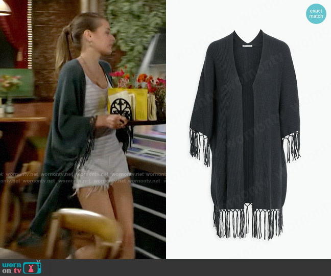 Autumn Cashmere Fringed Cardigan worn by Faith Newman (Reylynn Caster) on The Young and the Restless