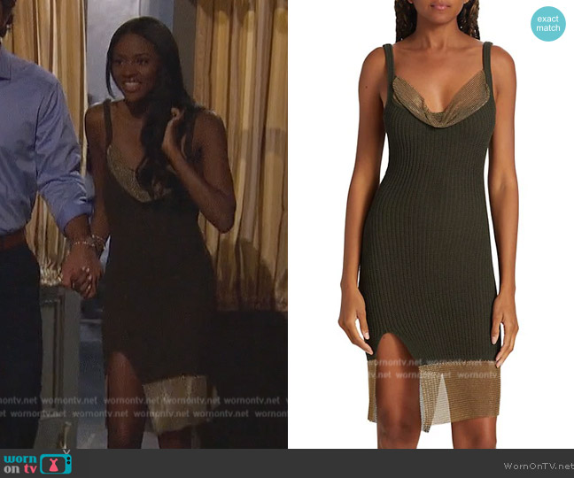 Aya  Muse Mesome mesh-trimmed minidress worn by Charity Lawson on The Bachelorette