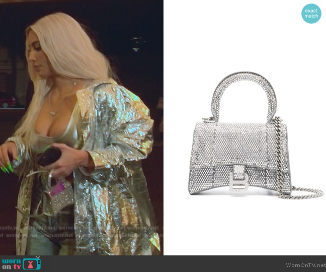 Balenciaga Hourglass crystal-embellished mini bag worn by Kim Kardashian (Kim Kardashian) on The Kardashians