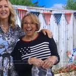 Barbara Costello’s navy American flag sweater on Good Morning America