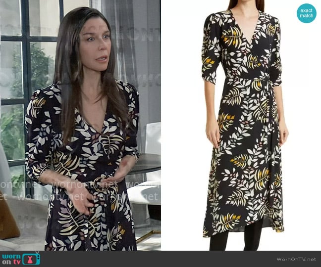 ba&sh Crissy Dress worn by Anna Devane (Finola Hughes) on General Hospital