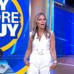 Becky Worley’s white belted jumpsuit on Good Morning America