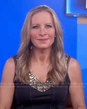 WornOnTV: Becky Worley’s sequined v-neck top on Good Morning America ...