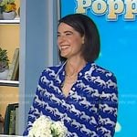 Daryn Carp’s blue horse print shirt on Today