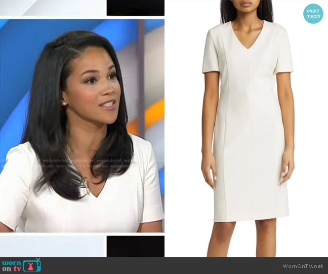 Boss Damaisa Sheath Dress worn by Laura Jarrett on Today