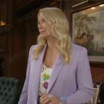 Brooke’s purple suit and floral cami on The Bold and the Beautiful