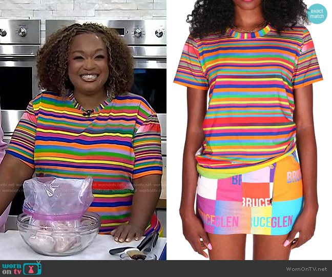 Bruce Glen Jawbreaker Stripe Unisex Tee worn by Sunny Anderson on Today