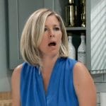 Carly’s blue sleeveless top on General Hospital