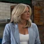 Carly’s light blue blazer on General Hospital