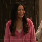 Carly’s pink velour hoodie on iCarly