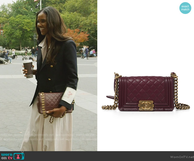 Chanel Burgundy Quilted Bag worn by Ubah Hassan on The Real Housewives of New York City