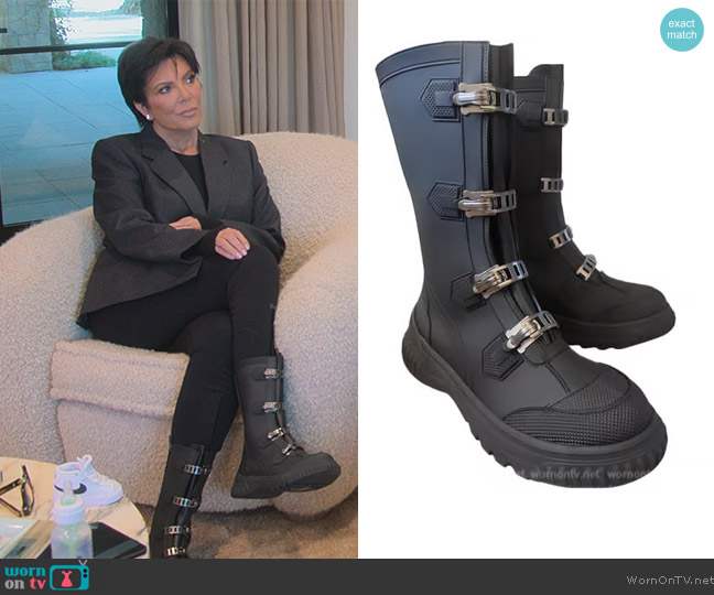 Dior Black Boots worn by Kris Jenner (Kris Jenner) on The Kardashians