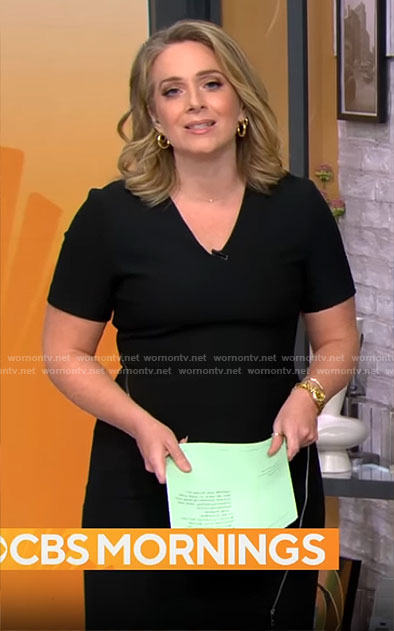 Christina Ruffini's black zipper dress on CBS Mornings