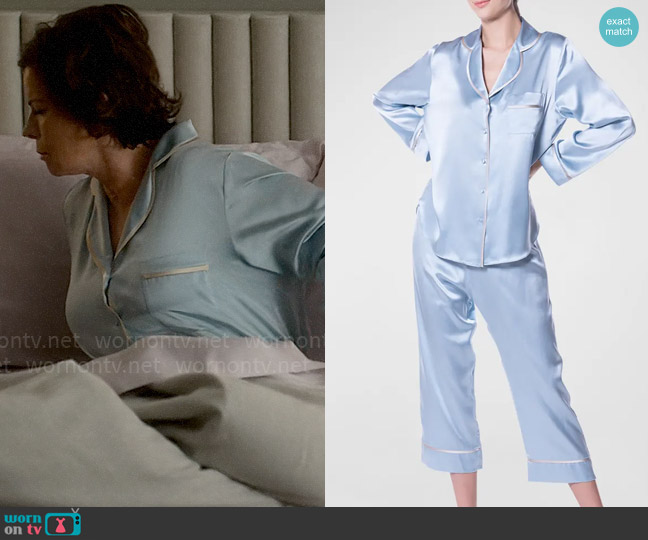 Christine Lingerie Spa Silk Satin Pajama Set worn by Margaret Wright (Marcia Gay Harden) on So Help Me Todd