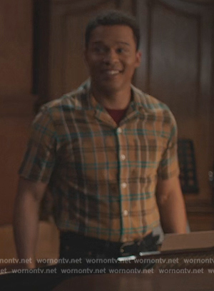 Clay's mustard plaid shirt on Riverdale