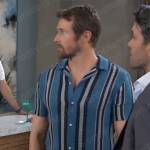 Cody’s blue striped shirt on General Hospital