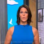 Dana Jacobson’s blue sleeveless dress on CBS Mornings