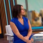 Dana Jacobson’s blue v-neck dress on CBS Mornings
