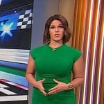 Dana Jacobson’s green midi dress on CBS Saturday Morning