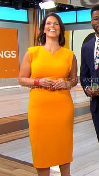 Dana Jacobson's orange dress on CBS Mornings
