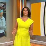 Dana Jacobson’s yellow asymmetric dress on CBS Mornings