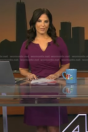 Darlene's purple twist front dress on Today