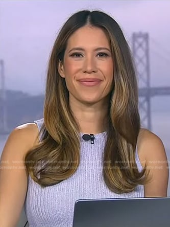 Deirdre's lilac sleeveless knit top on NBC News Daily