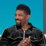 Deon Cole’s black velvet jacket on Access Hollywood