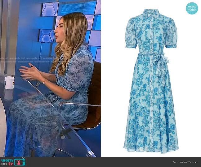 WornOnTV: Sam Previte’s blue floral shirtdress on NBC News Daily ...