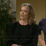 Diane’s black open back jumpsuit on The Young and the Restless