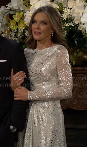 Diane's metallic star dress on The Young and the Restless