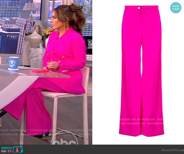 WornOnTV: Alyssa’s pink double breasted blazer and pants on The View ...