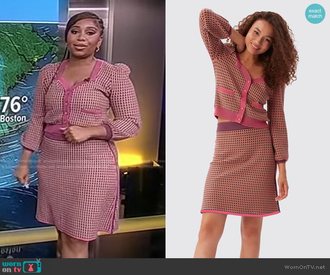 Diane von Furstenberg Lewis Sweater and Juniper Skirt worn by Somara Theodore on Good Morning America