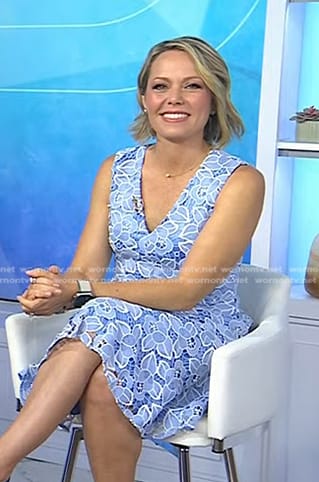 Dylan’s blue floral lace dress on Today