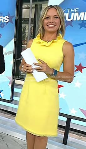 Dylan's yellow ruffle neck dress on Today