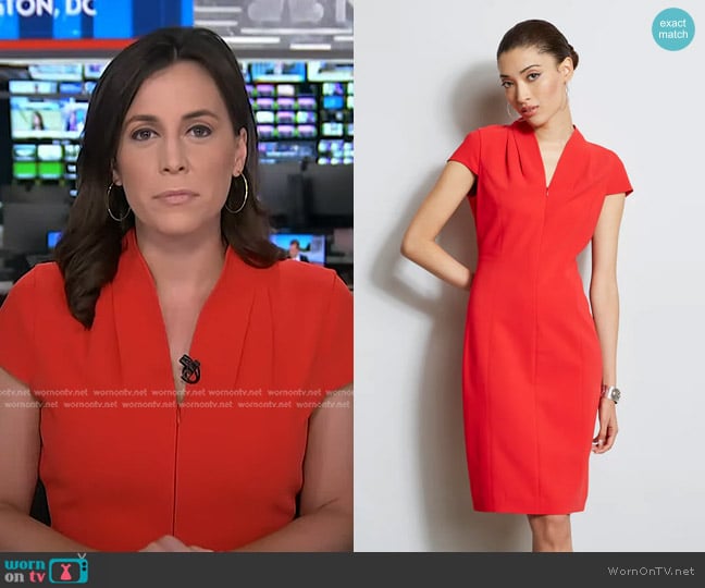 Elie Tahari Contour Zip Dress worn by Hallie Jackson on Today