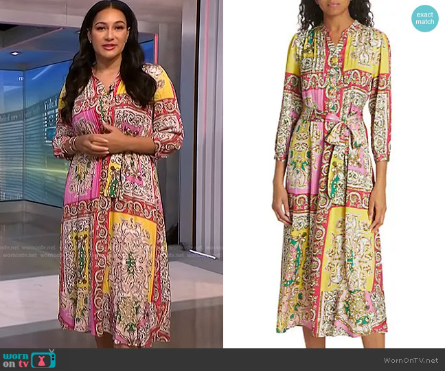 WornOnTV: Morgan’s muticolor print shirtdress on NBC News Daily ...