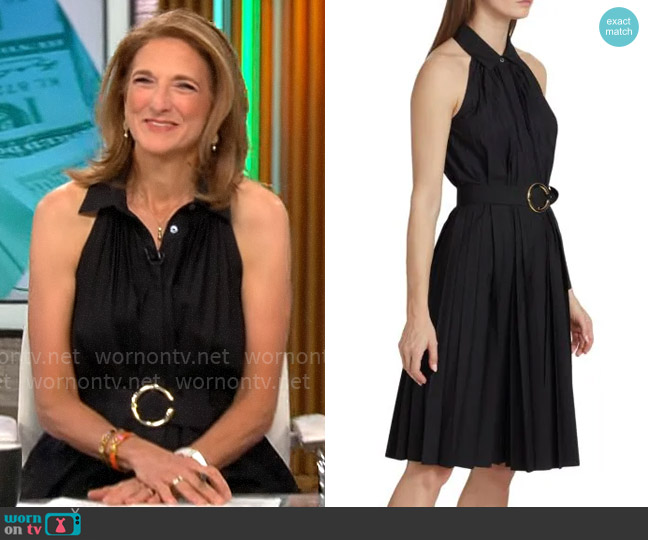 WornOnTV: Jill Schlesinger’s black pleated shirtdress on CBS Mornings ...
