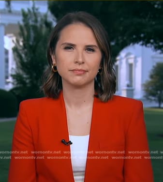 Elizabeth's red jacket on Good Morning America