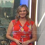 Emily West’s red floral wrap dress on Today