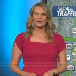 Emily West’s pink square neck mini dress on Today