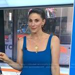 Erica Domesek’s blue square neck dress on Today