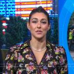 Erielle’s black floral blouse on Good Morning America