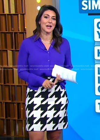 Erielle’s houndstooth skirt on Good Morning America