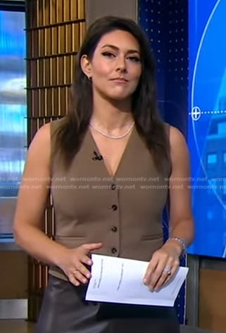 Erielle’s khaki vest on Good Morning America