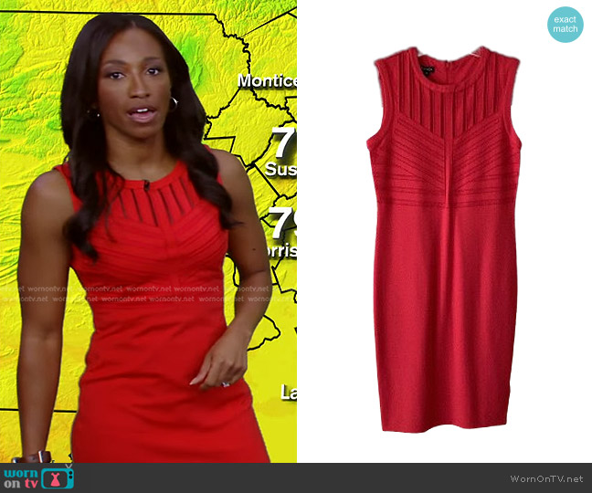 WornOnTV: Brittany Bell’s red cutout sleeveless dress on Good Morning ...